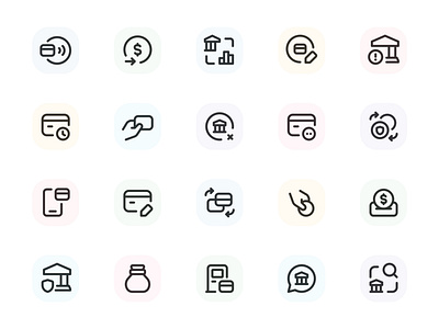 Myicons — Payments, Finance vector line icons pack