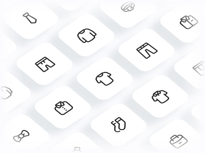 Myicons — Clothes, Accessories vector line icons pack