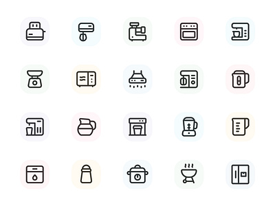 Myicons — Kitchen, Cooking vector line icons pack