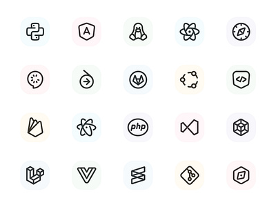 Myicons — Social, Media vector line icons pack