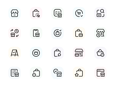 Myicons — Shopping, Ecommerce vector line icons pack