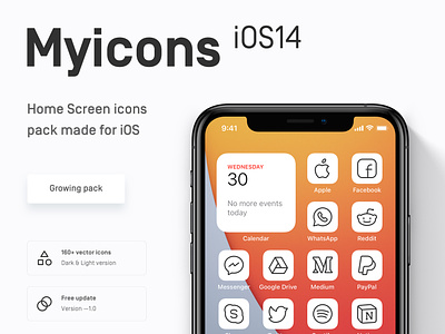 iOS 14 icons — home screen vector pack