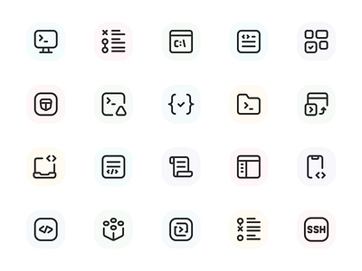 Myicons — Programing, Data  vector line icons pack