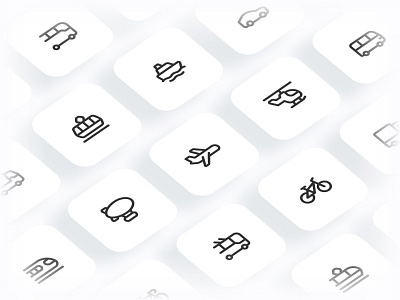 Myicons — Transportation vector line icons pack