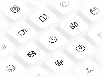 Myicons — Apple, iOS 14 icons vector line icons pack