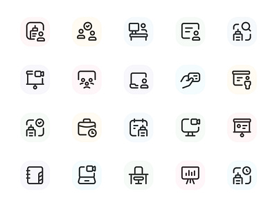 Myicons — Office, Work icons vector line icons pack