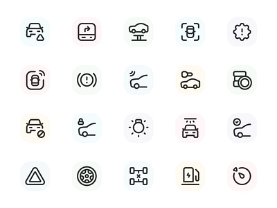 Myicons — Car, Service, Parts vector line icons pack