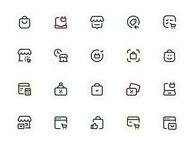 Myicons — Shopping, Ecommerce vector line icons pack