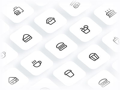 Myicons✨ — Fast Food, Drink vector line icons pack