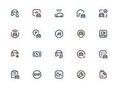 Myicons✨ — Car, Service, Parts vector line icons pack