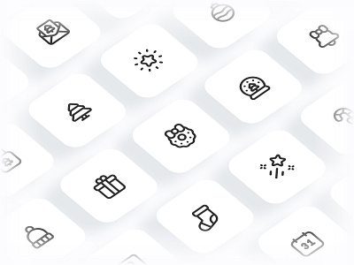 Myicons✨ — Holiday, Christmas vector line icons pack