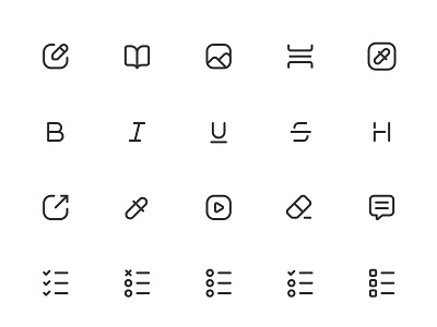 Text editor - User Interface & Gesture Icons