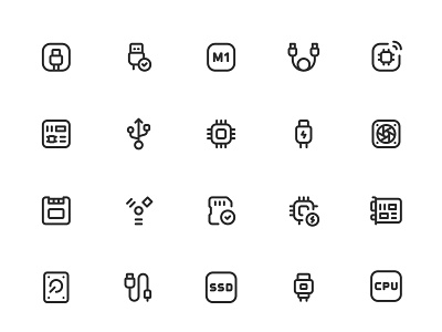 Myicons✨ — Hardware, Components vector line icons pack essential icons icon design icon pack icons icons design icons pack interface icons line icons sketch sketchicons ui ui design ui designer ui icons ui kit ui pack ui set web design web designer web ui