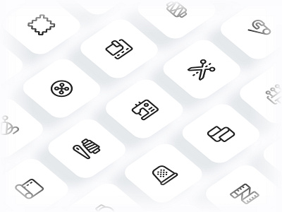 Myicons✨ — Clothes, Sewing vector line icons pack