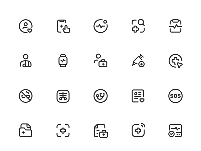 Myicons✨ — Health, Medicine vector line icons pack