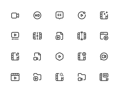 Myicons✨ — Video, Movies vector line icons pack essential icons icon design icon pack icons icons design icons pack interface icons line icons sketch sketchicons ui ui design ui designer ui icons ui kit ui pack ui set web design web designer web ui