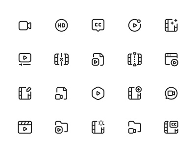 Myicons✨ — Video, Movies vector line icons pack