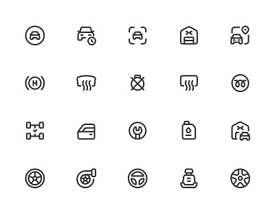 Myicons✨ — Car, Service, Parts  vector line icons pack