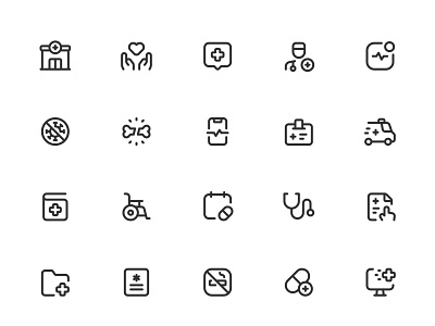 +20 New Health, Medicine vector line icons. Check out the full l