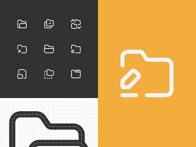 Myicons — Folders vector line icons pack by Myicons on Dribbble