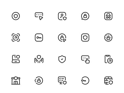 Myicons✨ — Protection, Security vector line icons pack