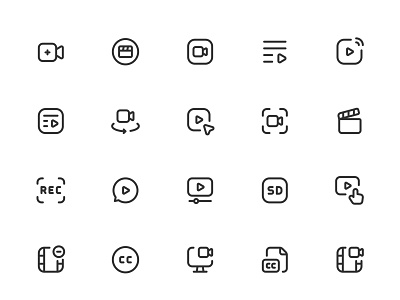 Myicons✨ — Video, Movies vector line icons pack essential icons icon design icon pack icons icons design icons pack interface icons line icons sketch sketchicons ui ui design ui designer ui icons ui kit ui pack ui set web design web designer web ui