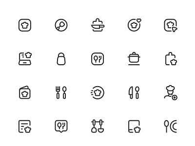 Myicons✨ — Kitchen, Cooking  vector line icons pack