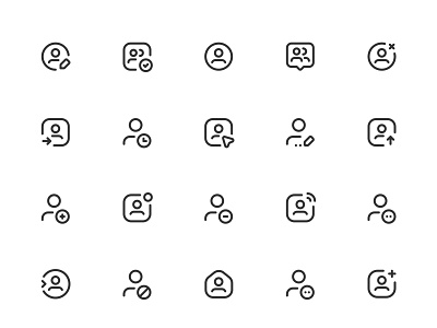 Myicons✨ — Users, Single user vector line icons pack