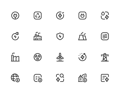 Myicons✨ — Energy, Renewable Energy vector line icons pack