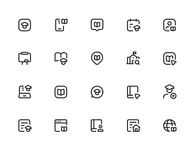 Myicons✨ — School, Learning vector line icons essential icons icon design icon pack icons icons design icons pack interface icons line icons sketch sketchicons ui ui design ui designer ui icons ui kit ui pack ui set web design web designer web ui