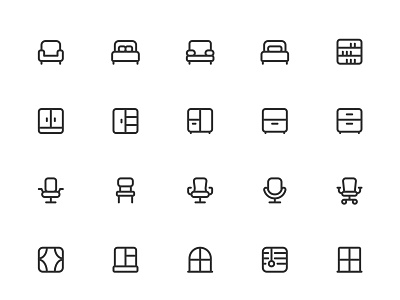 Myicons✨ — Furniture, Home vector line icons pack