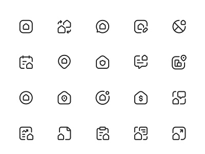 Myicons✨ — Real Estate user vector line icons pack