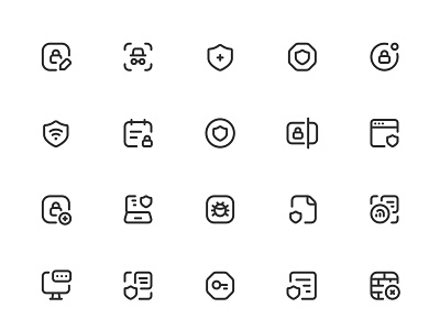 Myicons✨ — Protection, Security vector line icons pack