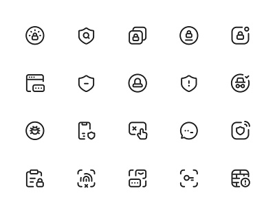 Myicons✨ — Protection, Security vector line icons pack essential icons figma icons icon design icon pack icons icons design icons pack interface icons line icons sketch icons ui ui design ui designer ui icons ui kit ui pack ui set web design web designer web ui