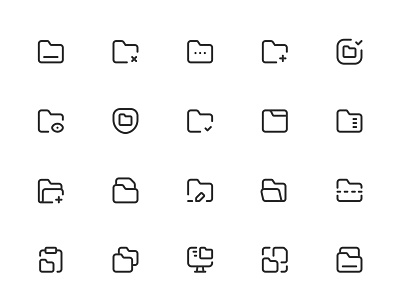 Myicons✨ — Folders vector line icons pack essential icons figma icons icon design icon pack icons icons design icons pack interface icons line icons sketch icons ui ui design ui designer ui icons ui kit ui pack ui set web design web designer web ui