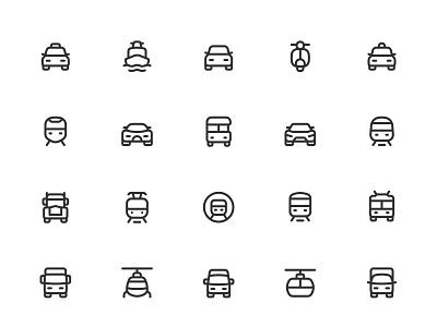 Myicons✨ — Transportation vector line icons pack