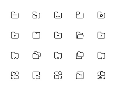 Myicons✨ — Folders vector line icons pack essential icons figma icons icon design icon pack icons icons design icons pack interface icons line icons sketch icons ui ui design ui designer ui icons ui kit ui pack ui set web design web designer web ui