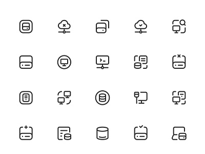 Myicons✨ — Servers, Databases vector line icons pack essential icons figma figma icons icon design icon pack icons icons design icons pack interface icons line icons sketch icons ui ui design ui designer ui icons ui kit ui pack web design web designer web ui