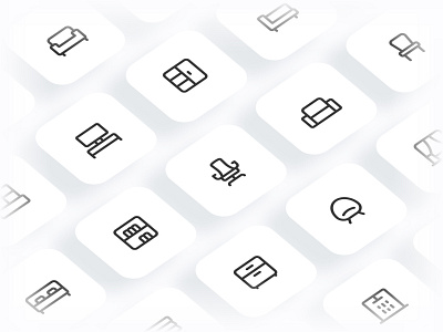 Myicons✨ — Furniture, Home vector line icons pack