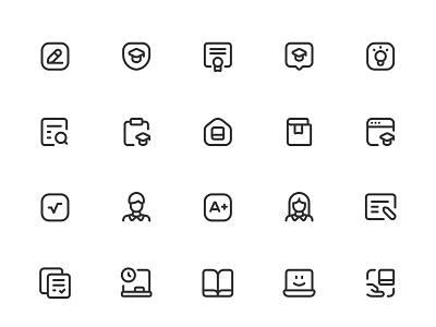 Myicons✨ — School, Learning vector line icons pack