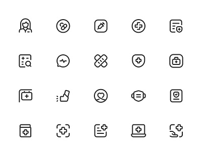 Myicons✨ — Health, Medicine vector line icons pack