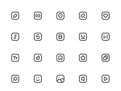 Myicons✨ — Type, Paragraph, Character vector line icons pack