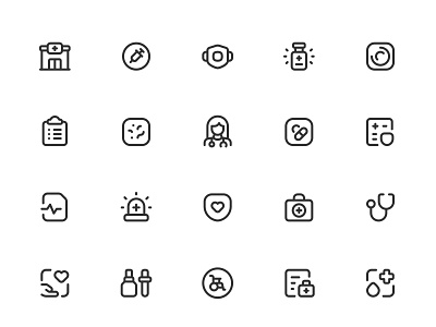 Myicons✨ — Health, Medicine vector line icons pack