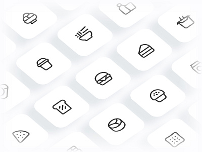 Myicons✨ — Fast Food, Drink vector line icons pack