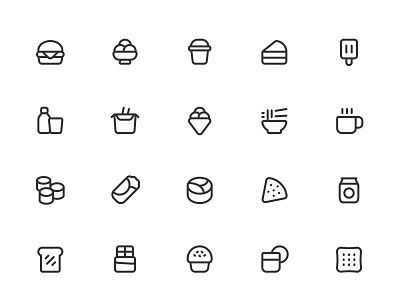 Myicons✨ — Fast Food, Drink vector line icons pack