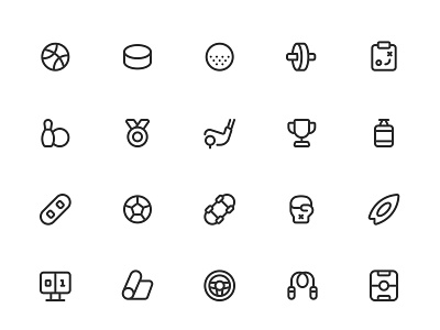 Myicons✨ — Sport, Fitness vector line icons pack