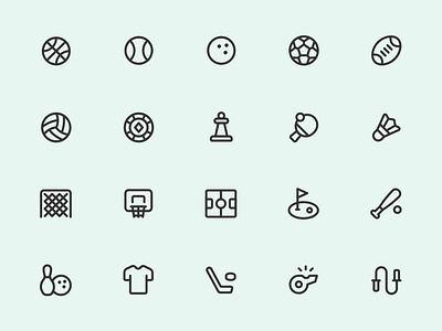 Myicons — Sports Line Icons flat icons icon collection icon design icon pack icon set icons icons design icons pack icons set interface icons line icons myicons ui ui design ui designer ui icons ui kit ui web design web design web designer
