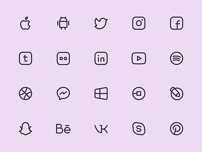 Myicons — Social, Media line icons flat icons icon icon collection icon design icon pack icon set icons icons design icons pack icons set interface icons line icons myicons social icons ui ui design ui designer ui icons web design web designer