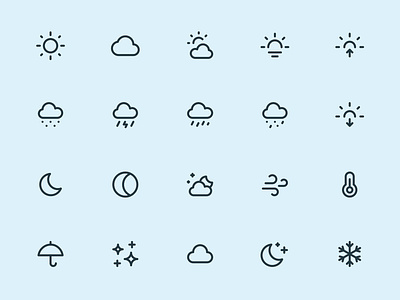 Myicons — Weather, Climate line icons