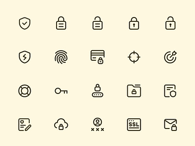 Myicons — Protection, Security line icons essential icons flat icons icon collection icon design icons icons design icons pack icons set interface icons line icons myicons protection icons security icons ui ui design ui designer ui icons uidesign web design web designer